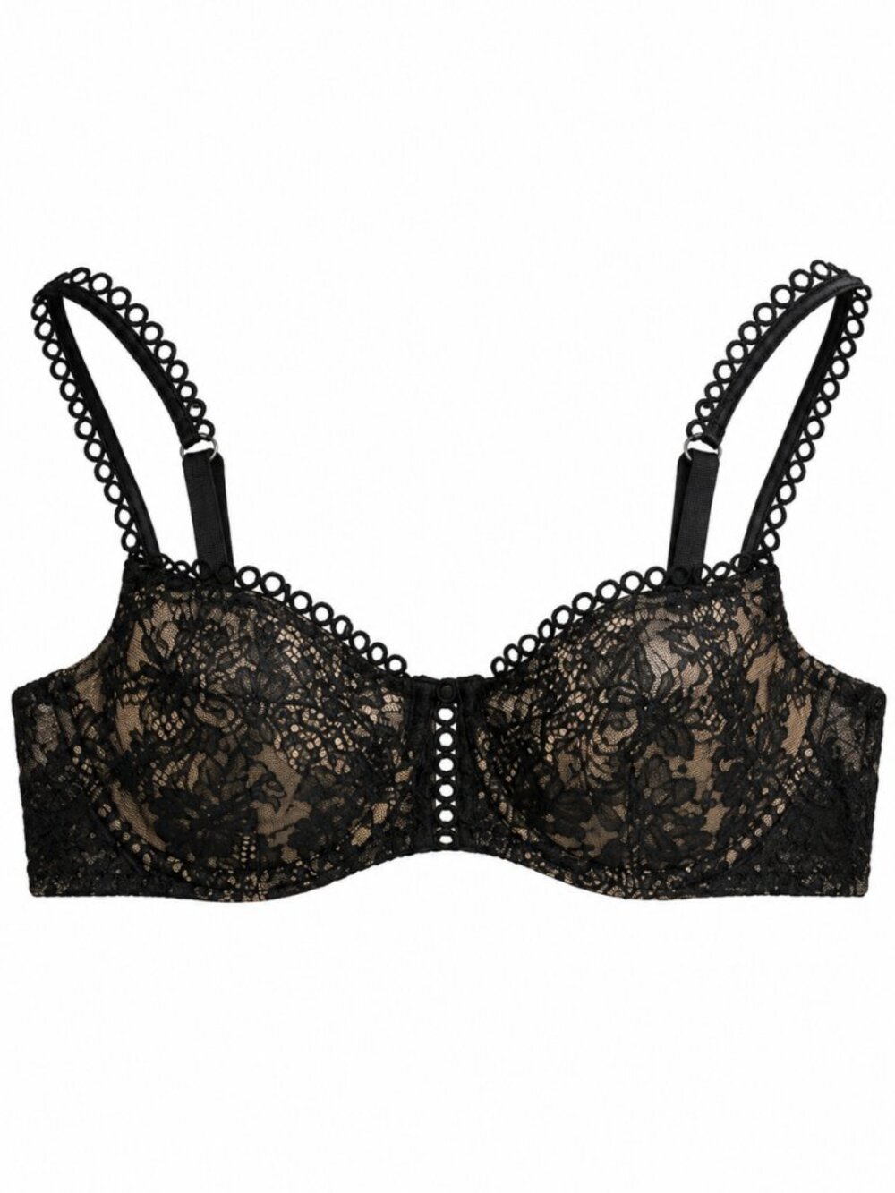 💖 2/40 Victoria’s Secret Black Lace Unlined Balconette Bra 36C